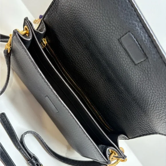 Tory Burch Black Leather Crossbody Bag - Picture 3 of 4